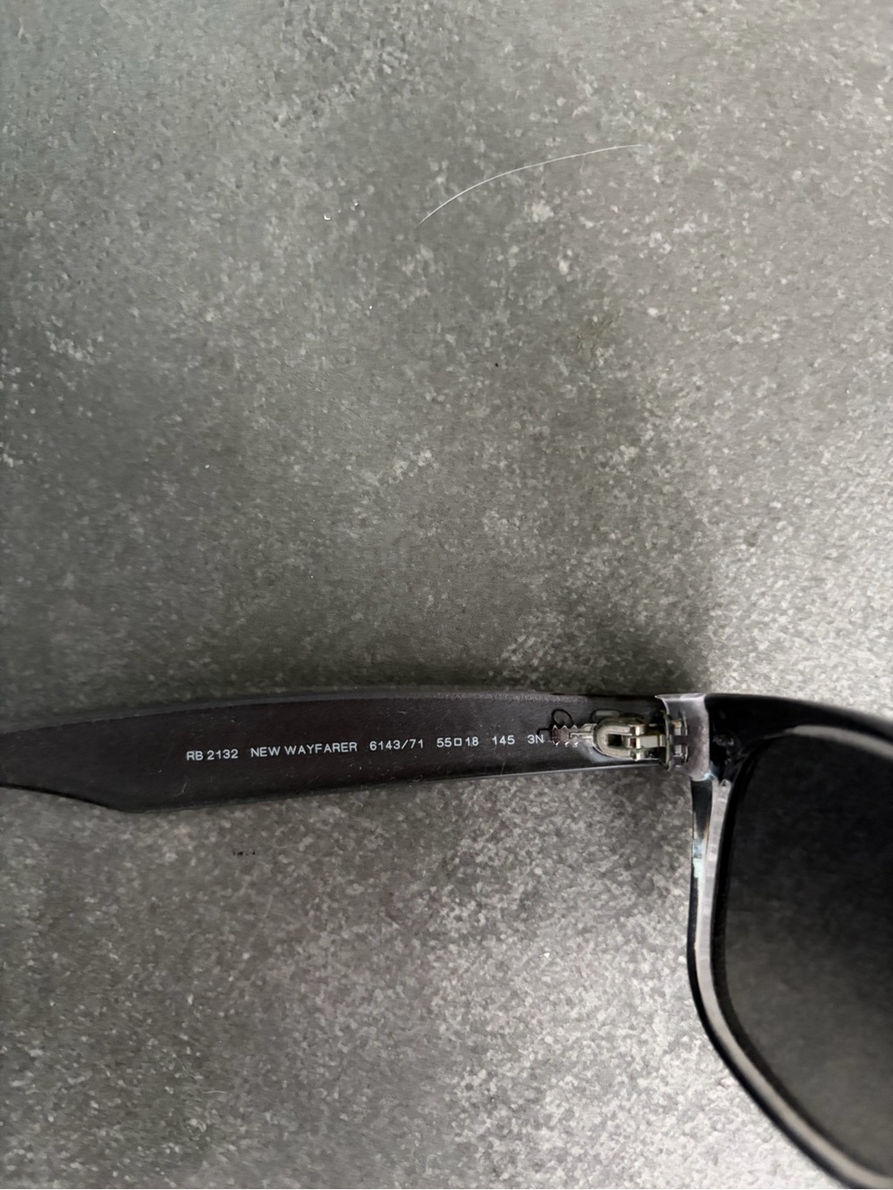 Ray-Ban New Wayfarer RB2132 6143/71 Gunmetal Gray Sunglasses – 55mm - Picture 4 of 5